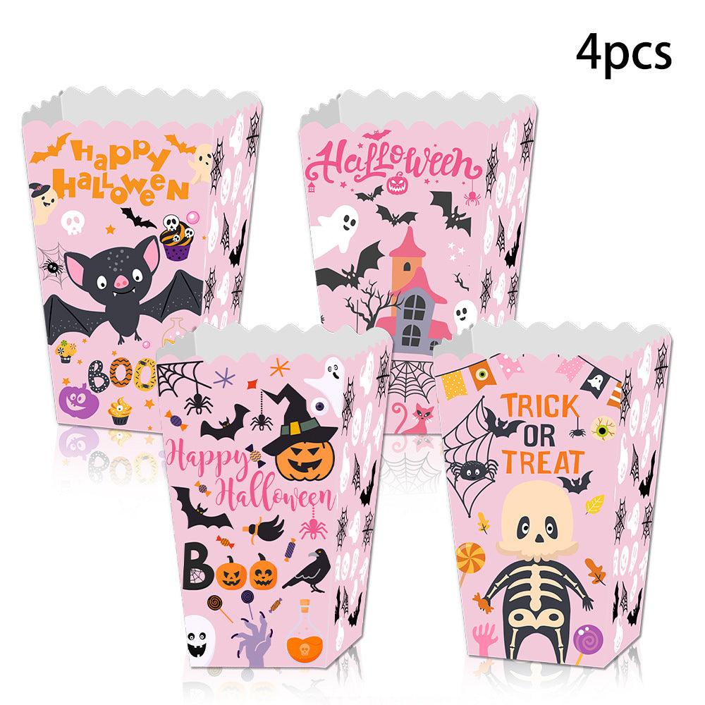 Lighteme 4Pc Halloween Popcorn Boxes