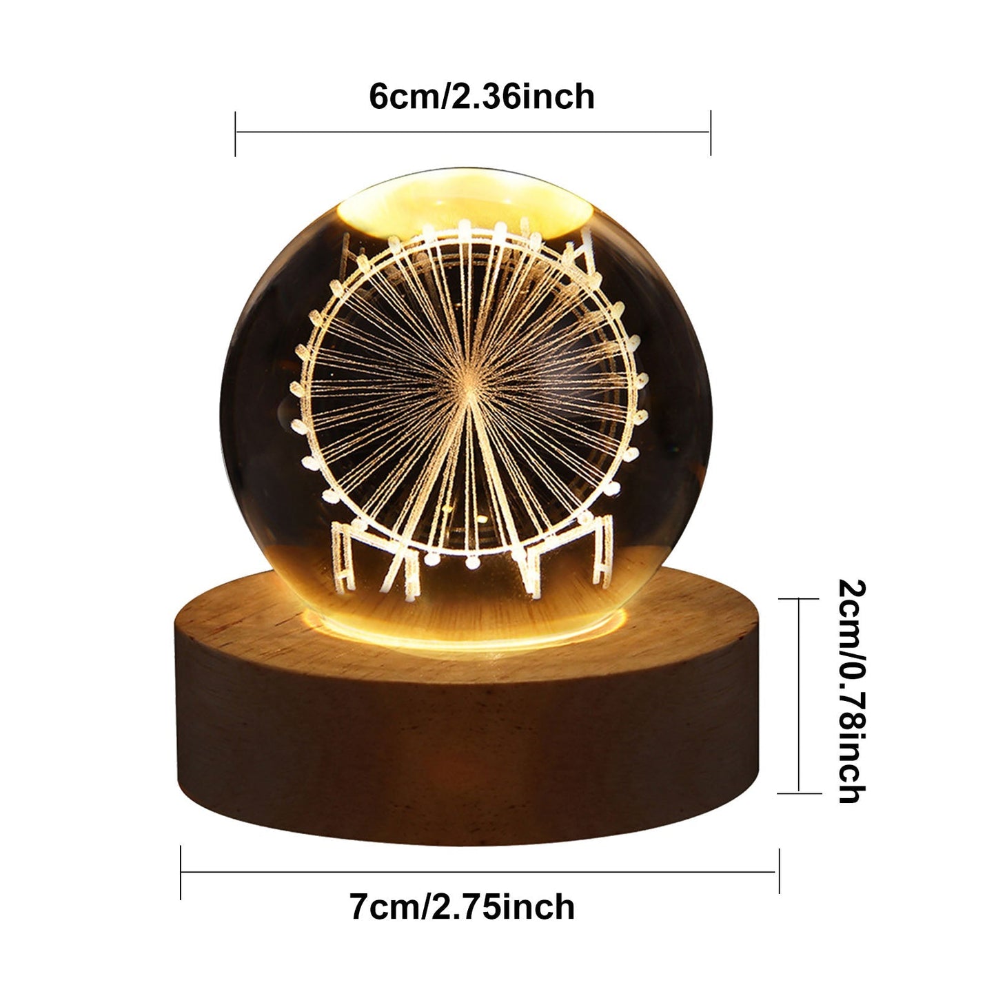 Lighteme Mini Crystal Ball Night Light