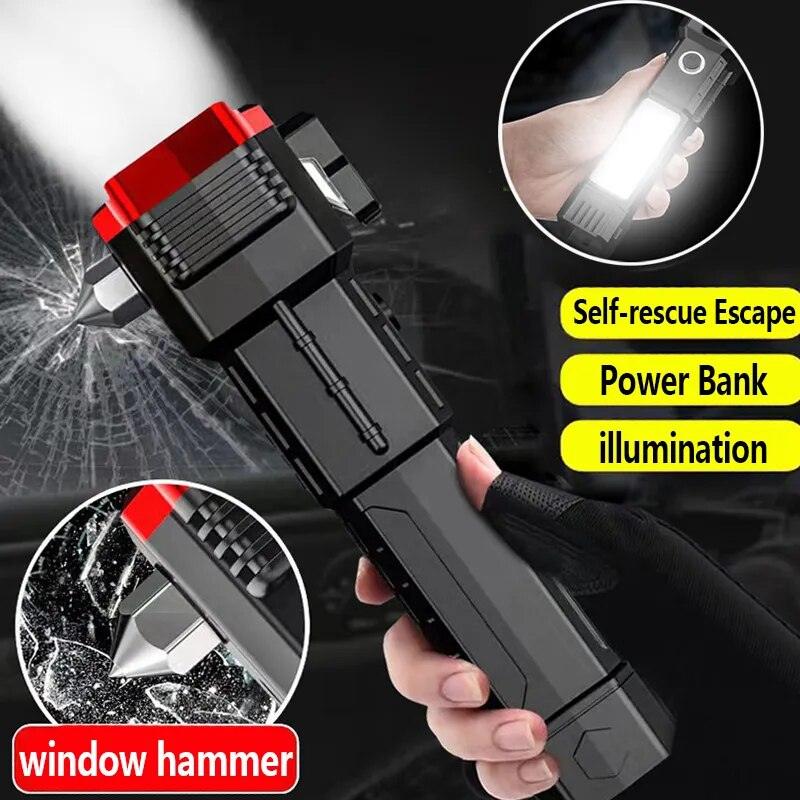 Lighteme Super Bright LED Flashlight with Safety Hammer