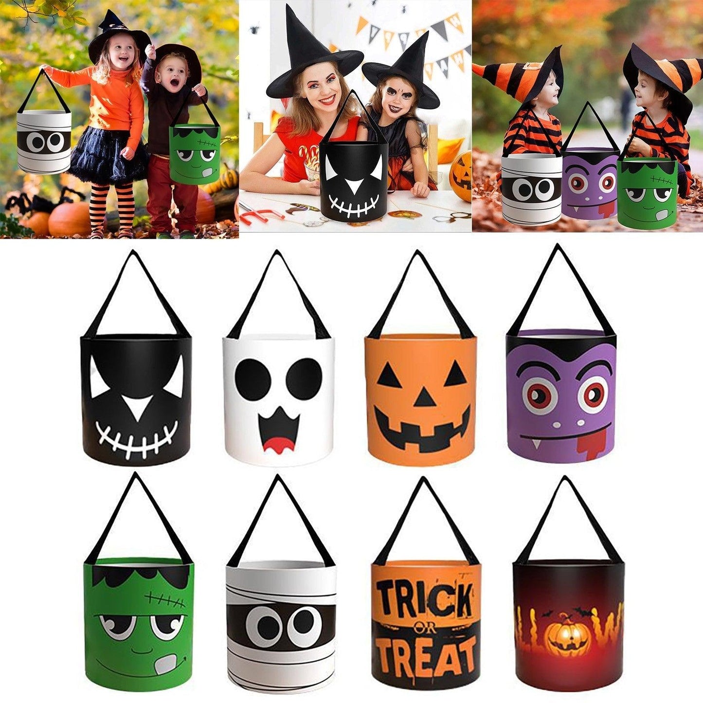 Lighteme Kids' Halloween Foldable Candy Bags