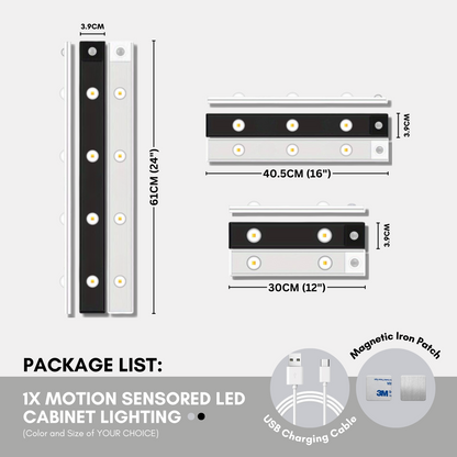 Bandes d'éclairage LED pour armoires avec détecteur de mouvement Lighteme