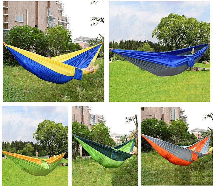 Lighteme Portable Nylon Parachute Double Hammock