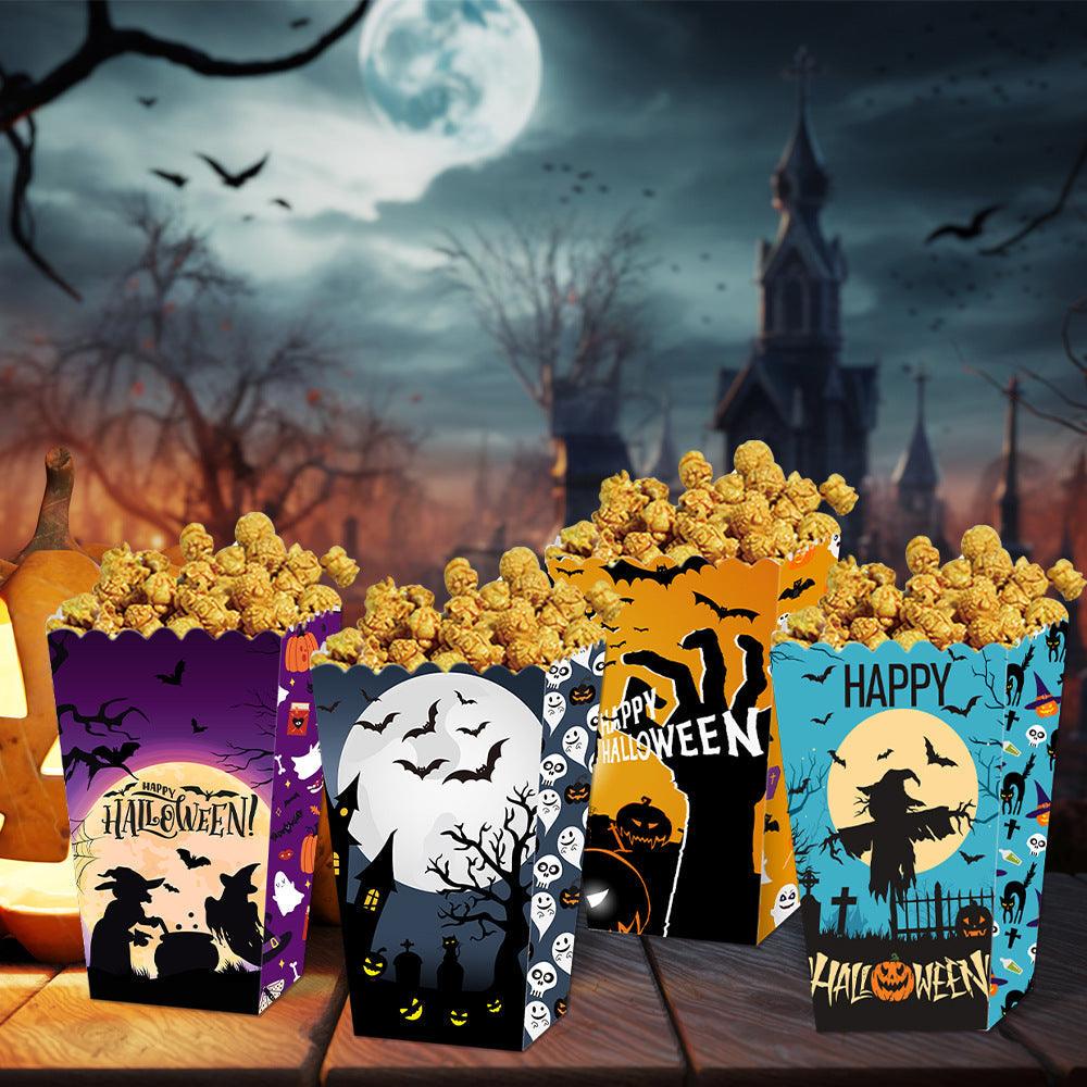 Lighteme 4Pc Halloween Popcorn Boxes