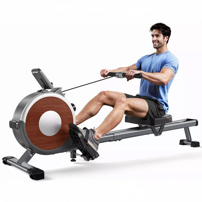 Lighteme Magnetic Rowing Machine – Foldable Rower with 16-Level Resistance & LCD Monitor for Home Workouts