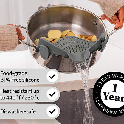 FlexiStrain™ - Silicone kitchen strainer and drainer [last day discount]