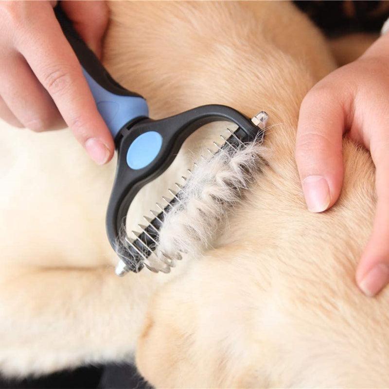 Lighteme 2-in-1 Pet Grooming Tool for pet care - dual-head design