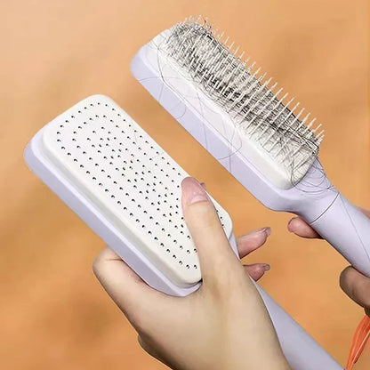 Lighteme self-cleaning hairbrush