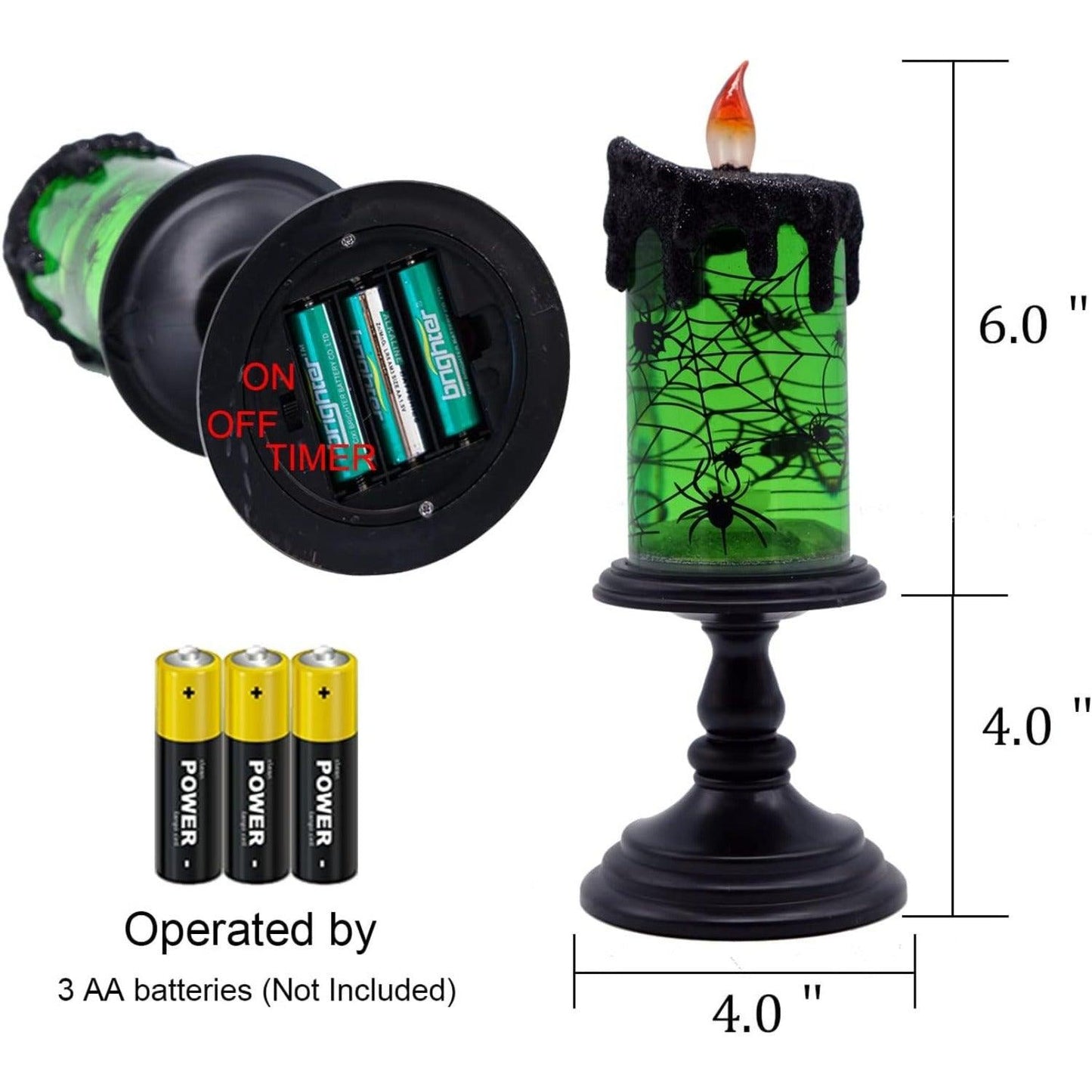 Lighteme Grand Glittering Halloween LED Candles