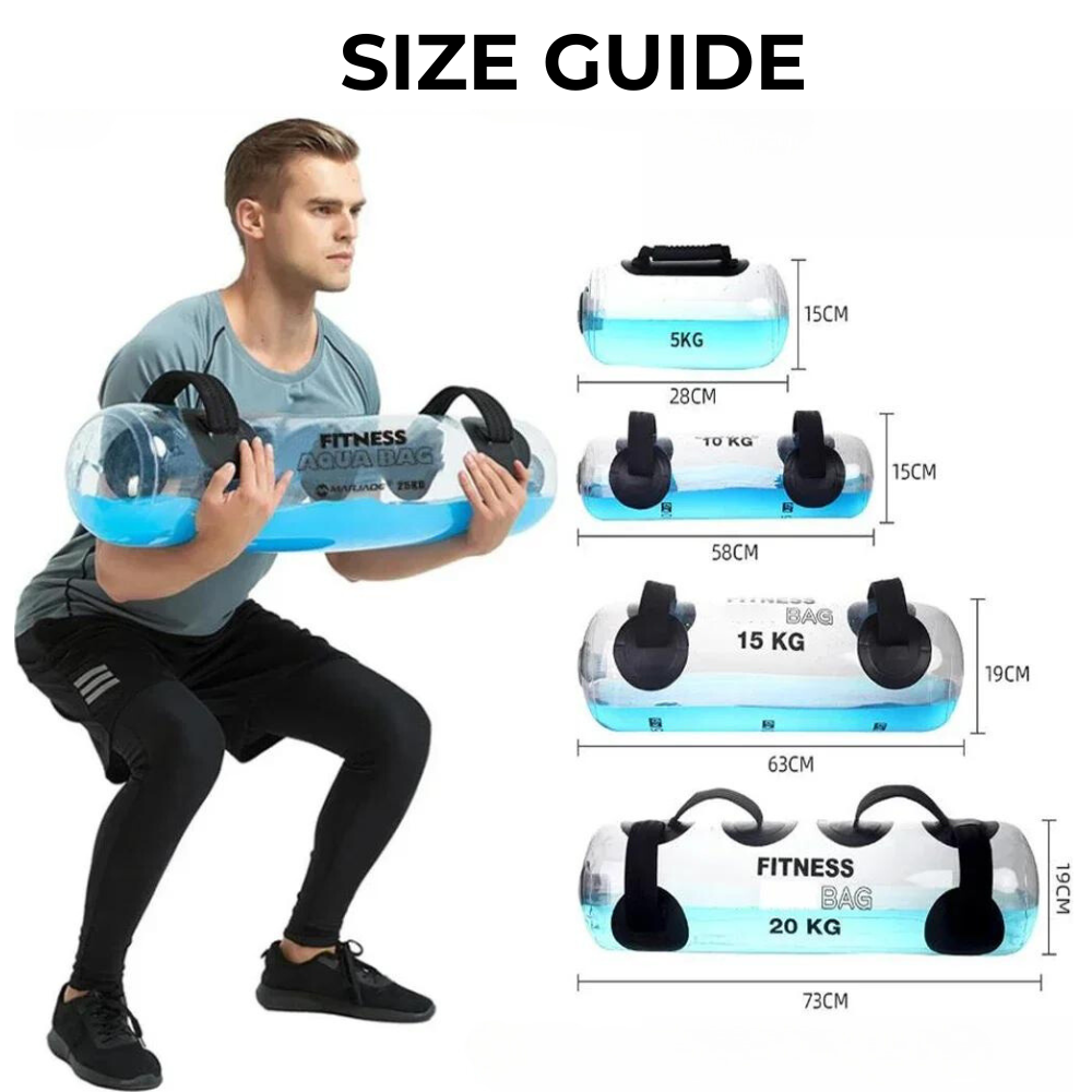 Lighteme Portable Workout Water-Filled Power Bag for Strength Training and Stability Fitness