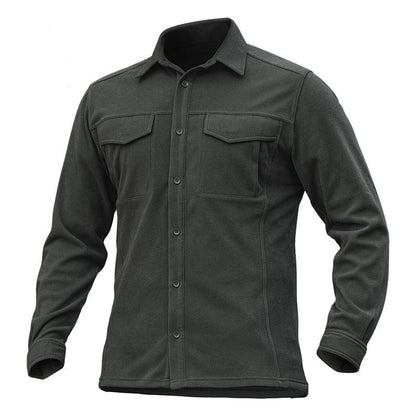 Lighteme Tactical Men's Long Sleeve Shirt, Stretch Fabric, Warm Jacket For Winter