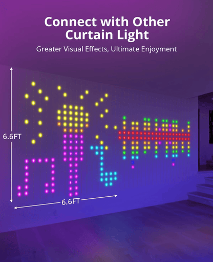 Lighteme Colorful pattern curtain lights