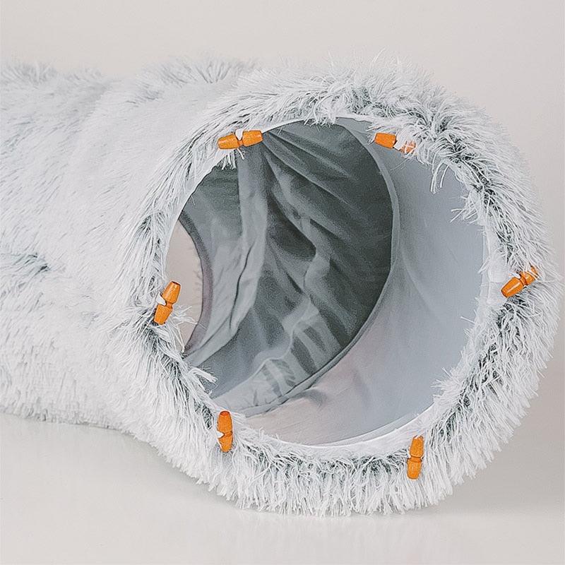 Lighteme 2 in 1 Round Cat Bed and Tunnel Toy