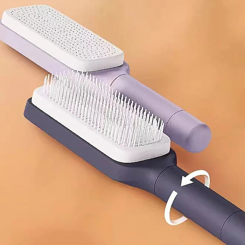 Lighteme self-cleaning hairbrush