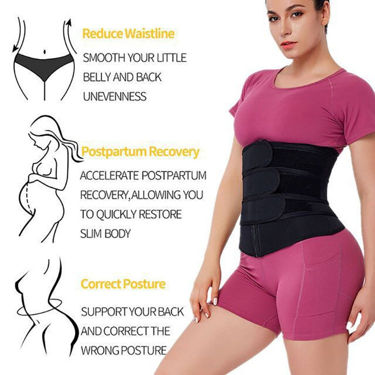 Lighteme Women Waist Trainer Body Shaper Slimmer Sweat Belt Tummy Control