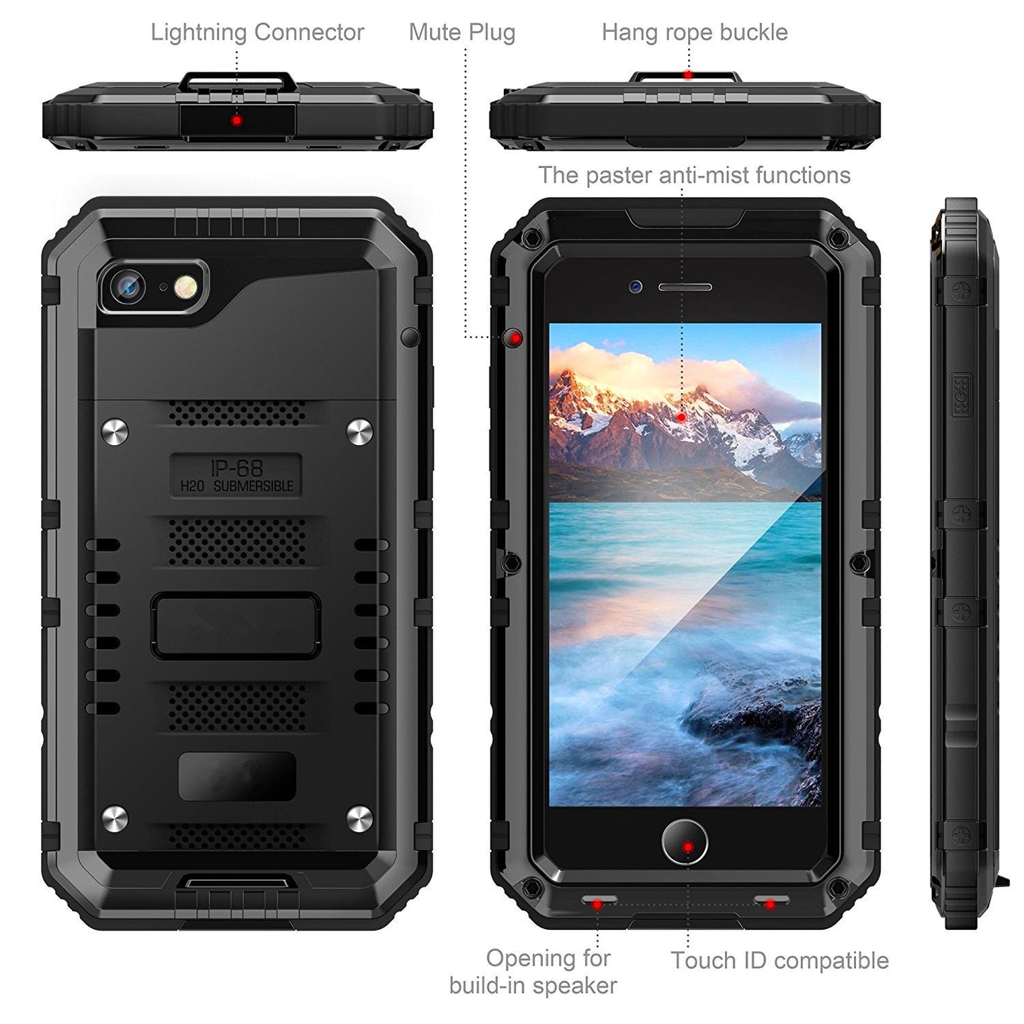 Lighteme Tactical Shockproof iPhone Case