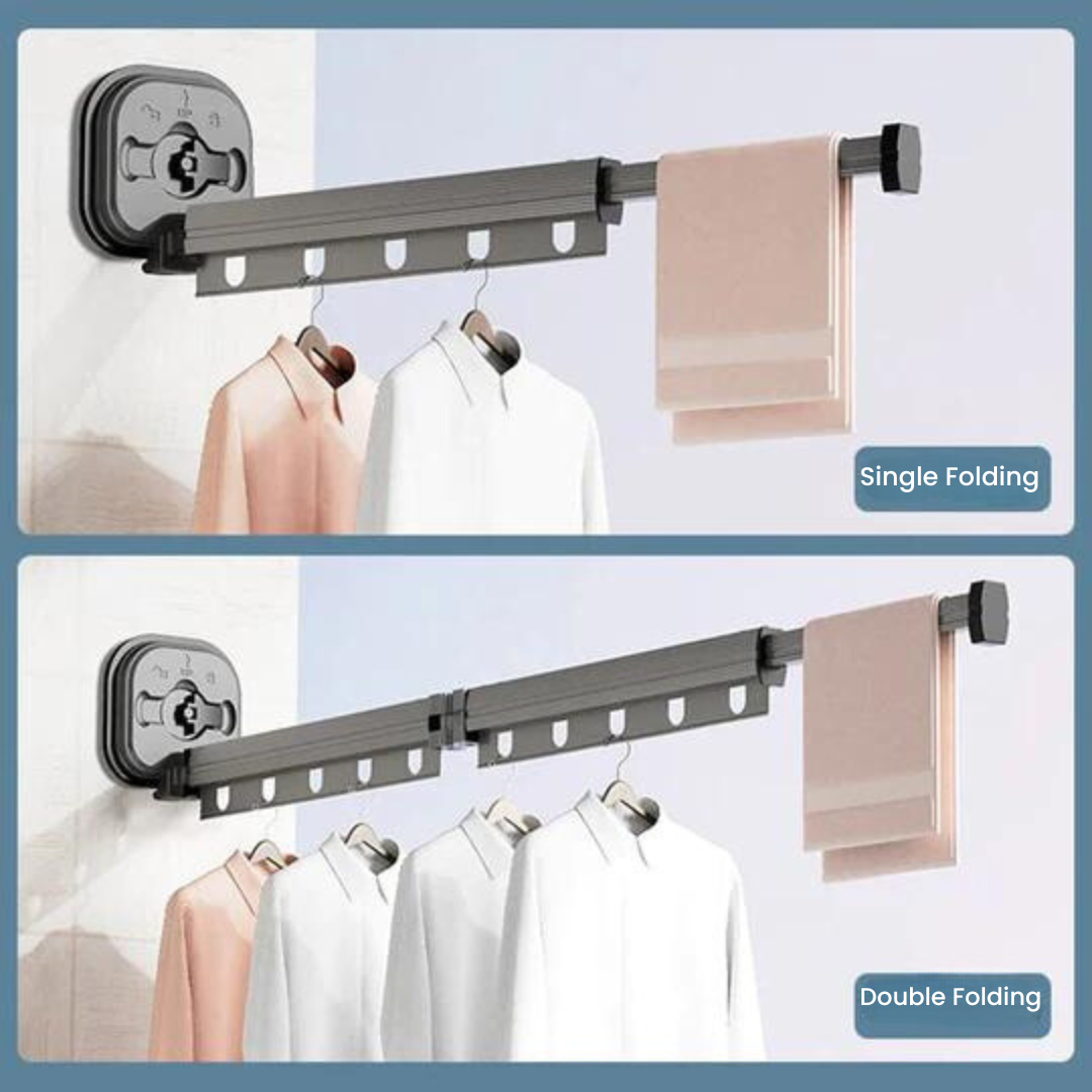 Lighteme Suction Cup Clothes Hanger Rack