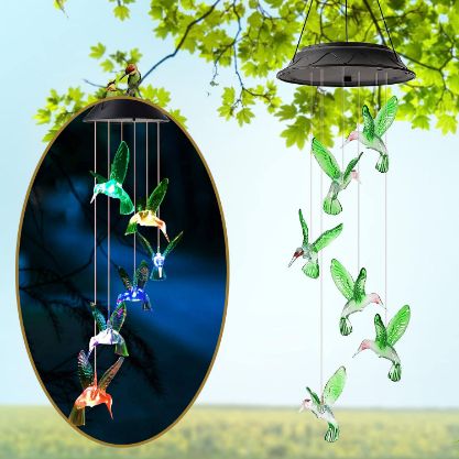 Lighteme Solar garden bird-shaped lamp