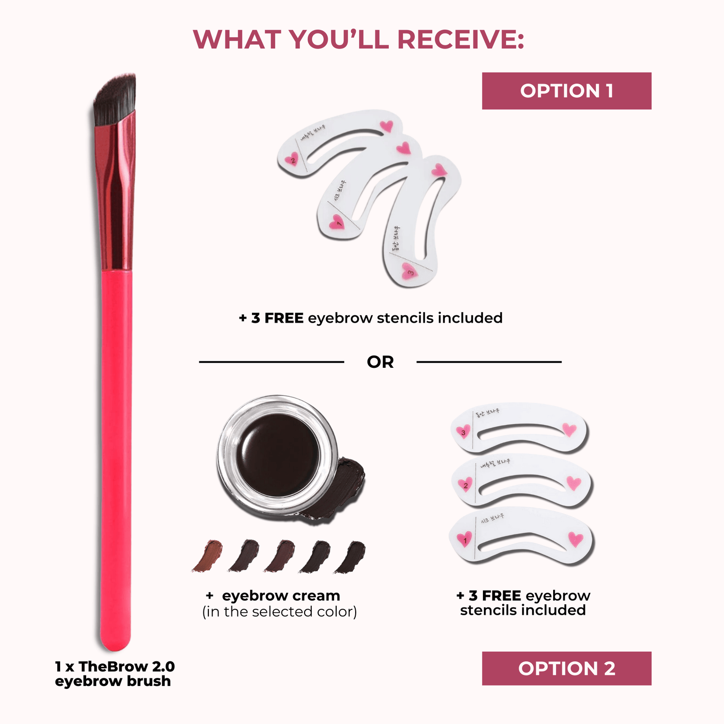 Lighteme 2.0 Eyebrow Brush incl. FREE Stencils