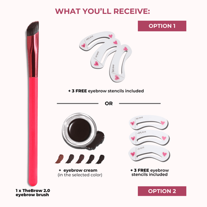 Lighteme 2.0 Eyebrow Brush incl. FREE Stencils