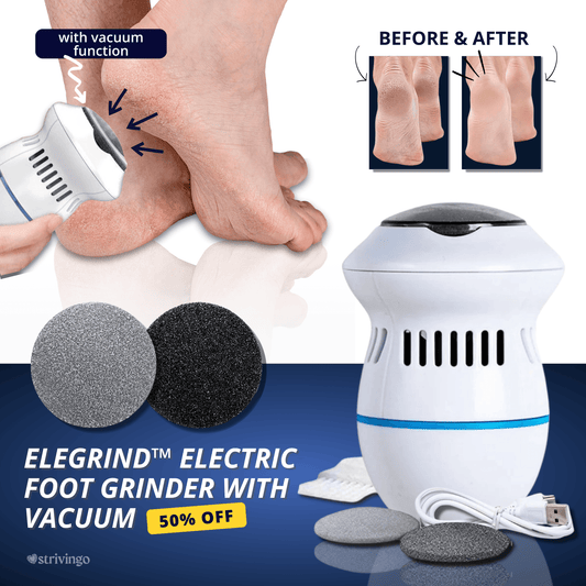 Lighteme Electric Foot Grinder with Vacuum | incl. 2 Grinder Heads