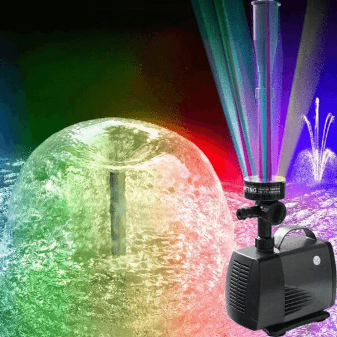 Lighteme Garden Fountain Pump with 12 LED Lights