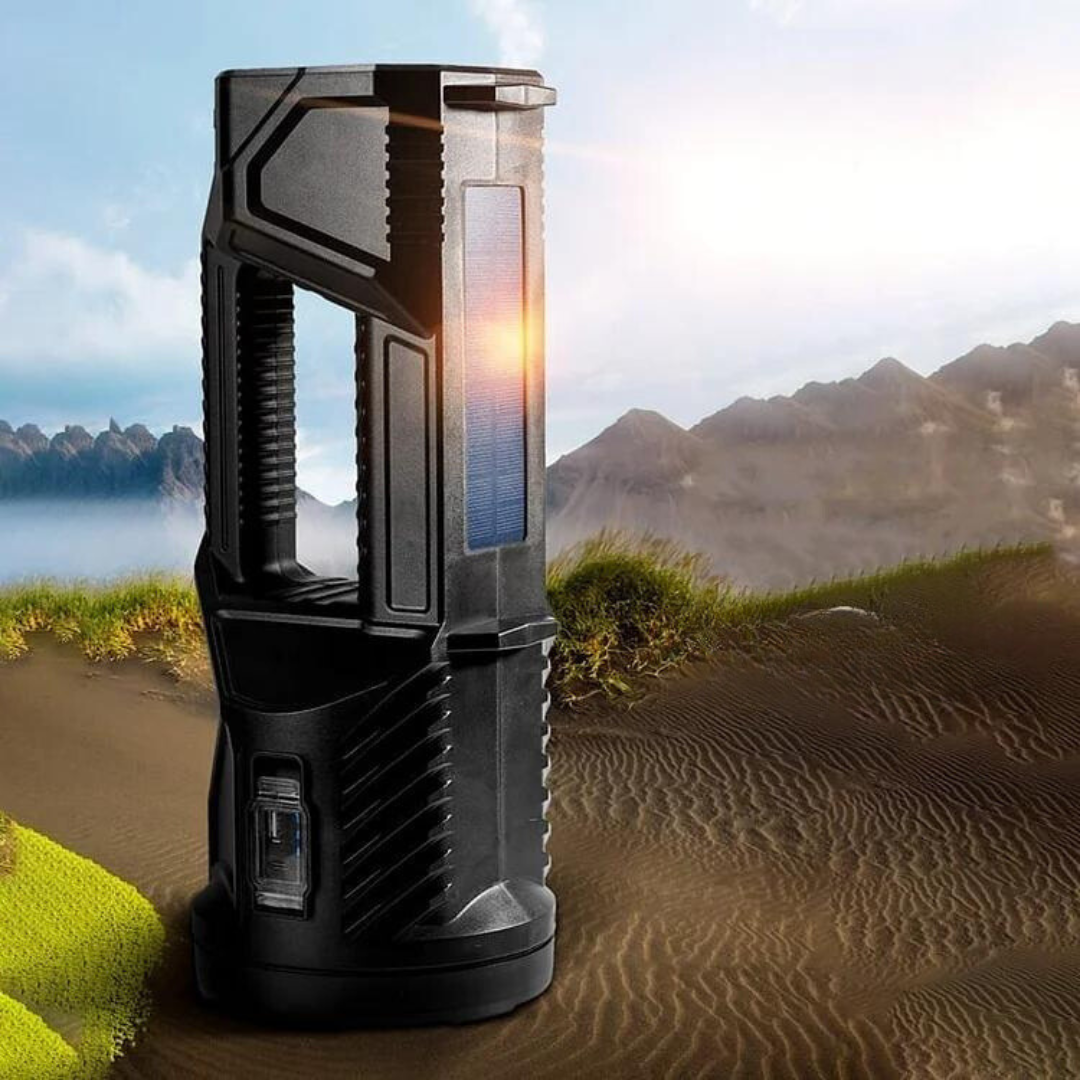 Lighteme USB Rechargeable Solar-Powered Handheld Searchlight