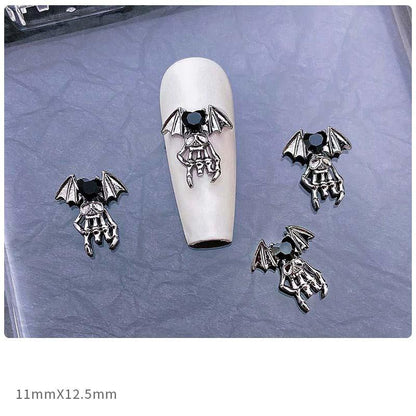 Lighteme 3D Gothic Halloween Nail Charms – Pack of 10