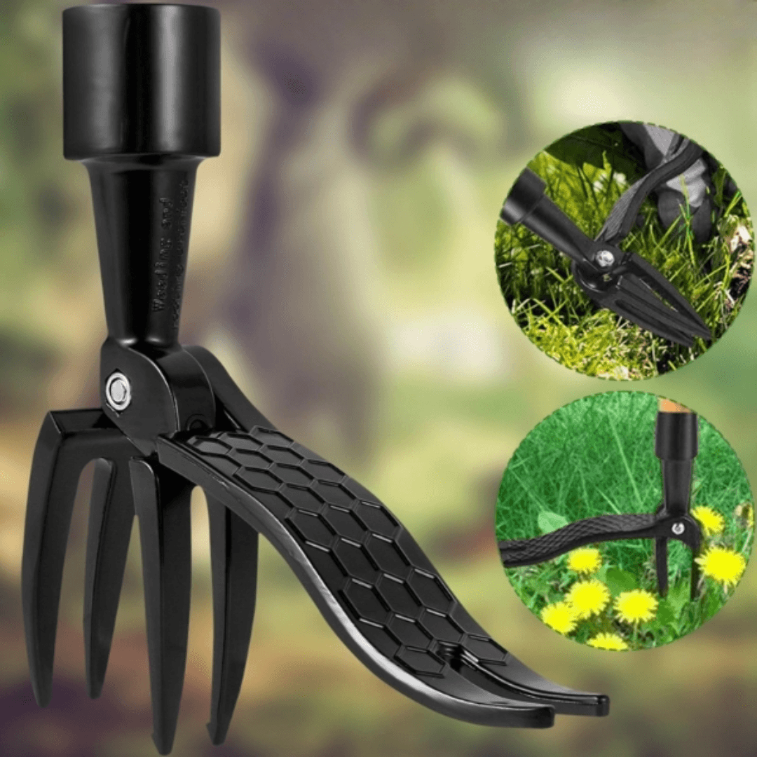 Lighteme 2 in 1 garden weeding fork