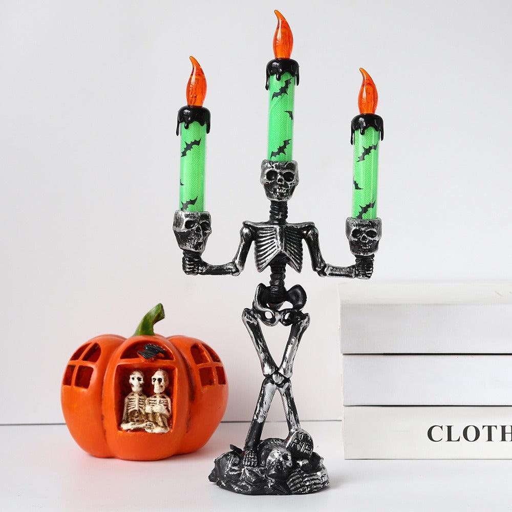 Lighteme Halloween Skeleton Candlestick with LED Lights | BUY 1 GET 1 FREE (2PCS)