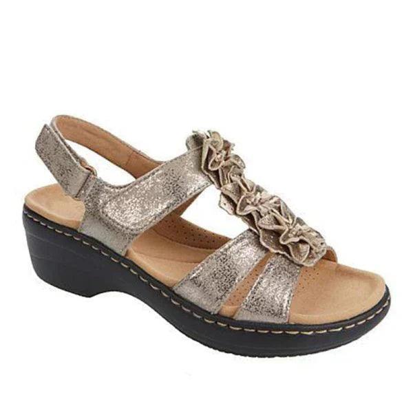 Lighteme Flat sandals with floral pattern