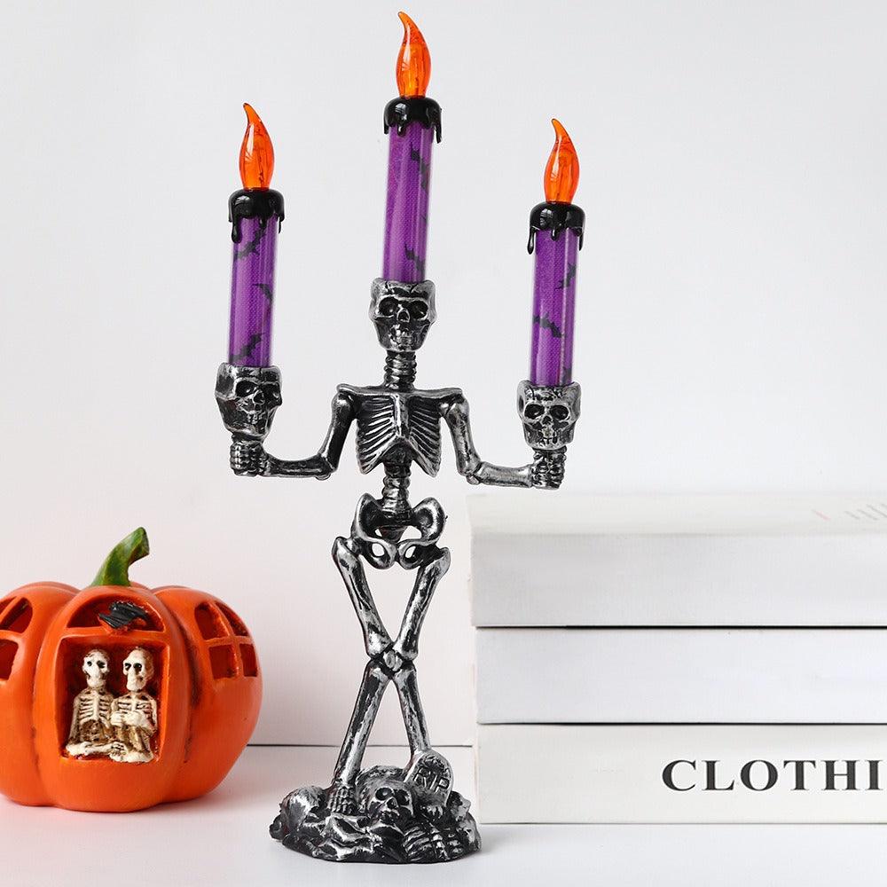 Lighteme Halloween Skeleton Candlestick with LED Lights | BUY 1 GET 1 FREE (2PCS)