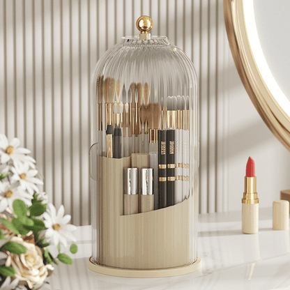 Lighteme 360° Makeup Brush Organizer + Free Lipstick Storage Box