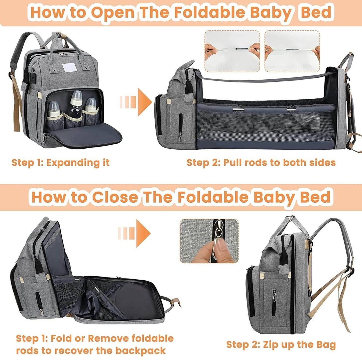 Lighteme All-in-one Mum Bag - A real MUST HAVE for every mom