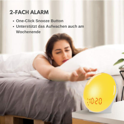 Lighteme Sunrise wakeup light alarm clock to wake up naturally