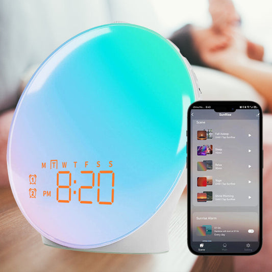 Lighteme Sunrise wakeup light alarm clock to wake up naturally