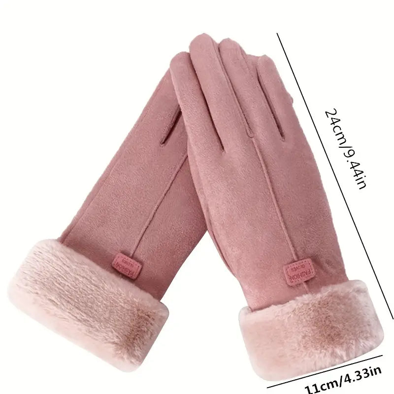 Lighteme velvet gloves with thickening