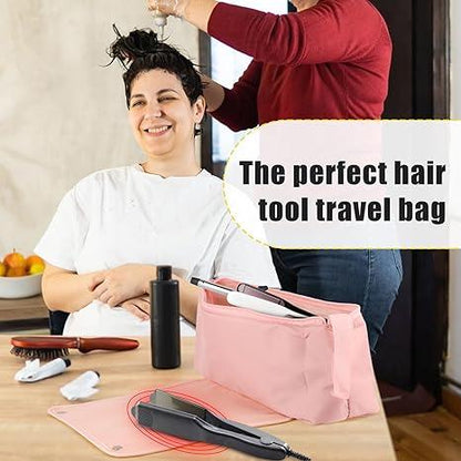 Lighteme Hair Tools Travel Bag with Heat-Resistant Mat