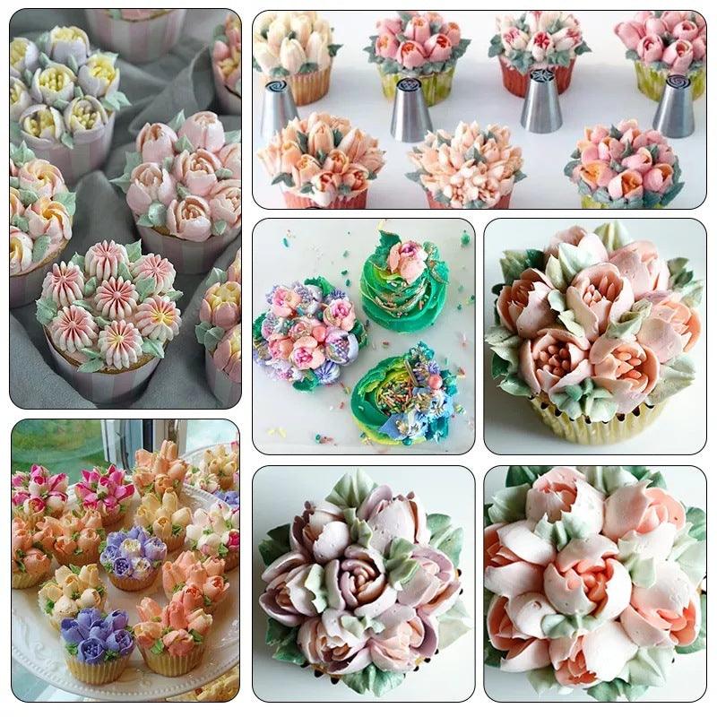 Lighteme Cake Decorating - Set of 14 pieces incl. FREE piping bag