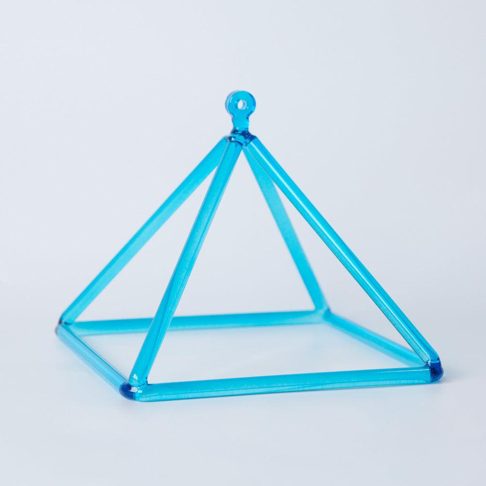 Blue Quartz Crystal Singing Pyramid Sound Healing Triangle Chakra Meditation Instrument - HLURU.SHOP
