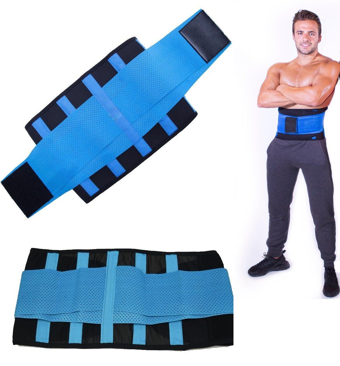 Lighteme Sweat Belt for Men - Waist Trainer - Burn Stomach Fat!