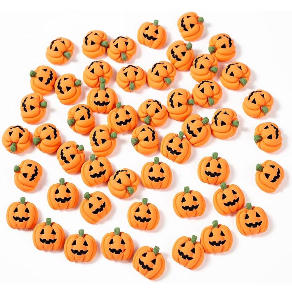 Lighteme 20pc Resin Flat-Backed Mini Halloween Pumpkin Miniatures