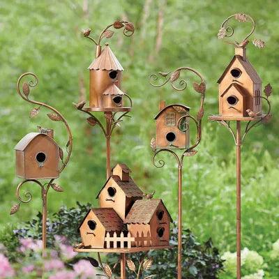 Lighteme Garden decoration metal bird house