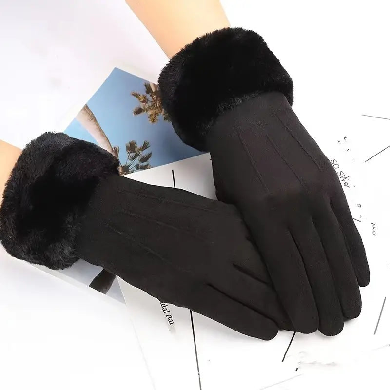 Lighteme velvet gloves with thickening