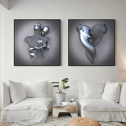 Lighteme Silver Canvas Paintings