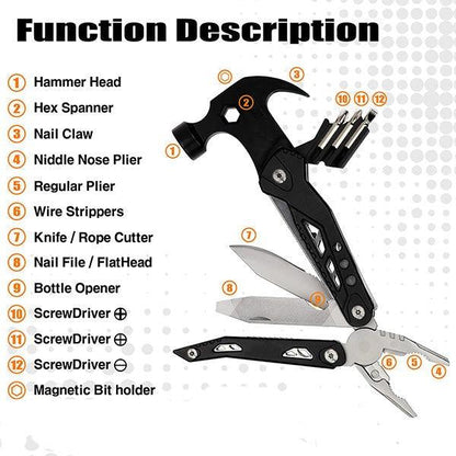 Lighteme 12 in 1 Multifunctional Outdoor portable tool