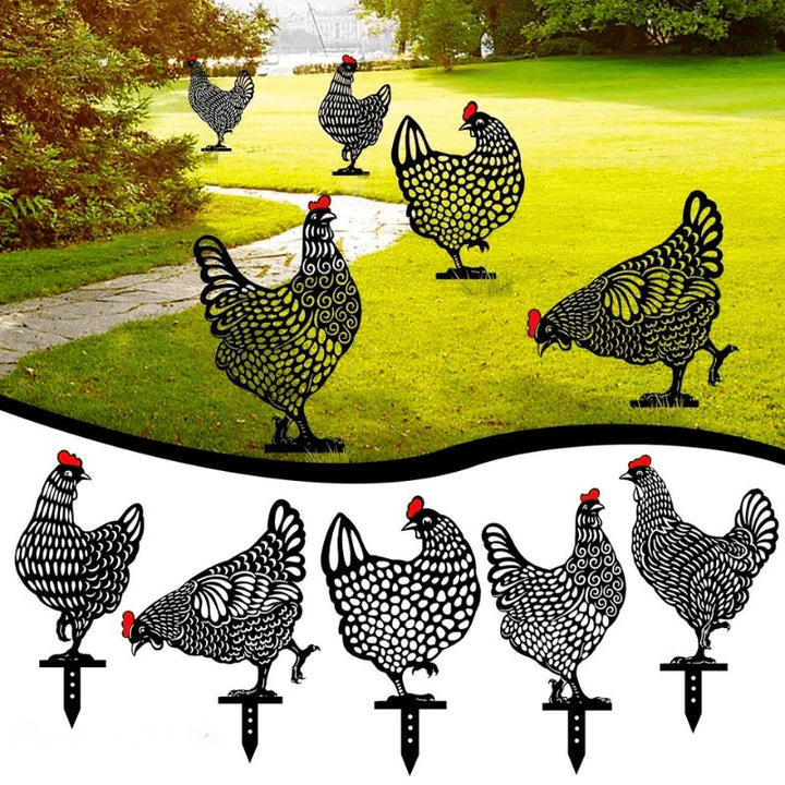 Lighteme Chicken Garden Decoration - Set of 5