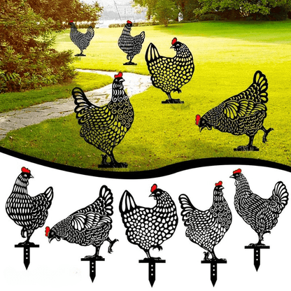 Lighteme Chicken Garden Decoration - Set of 5