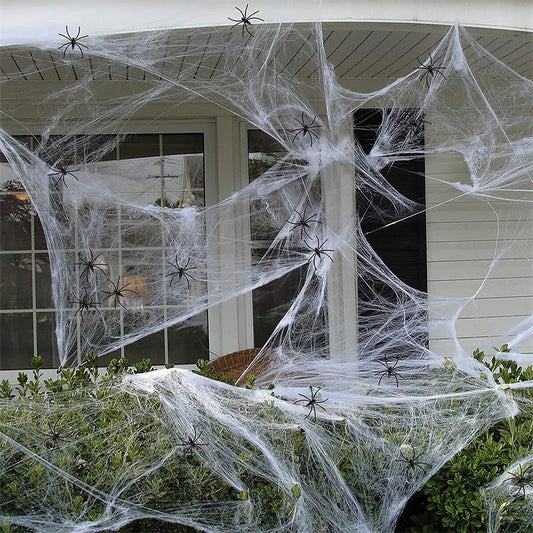 Lighteme Halloween Super Stretch Spider Web