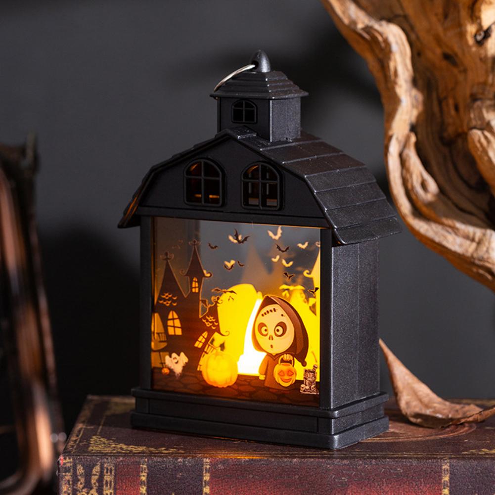 Lighteme Vintage Halloween Lantern with Flameless Candle - Set of 4