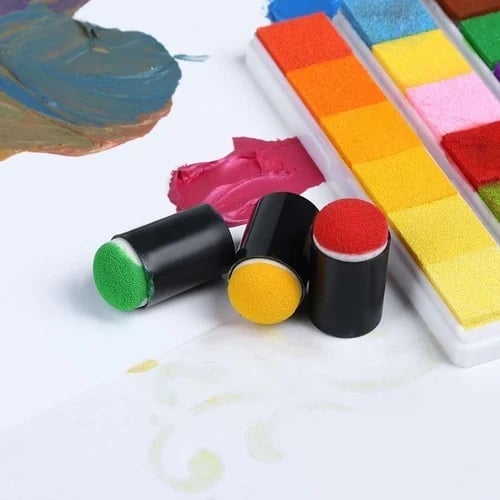 Lighteme DIY Sponge Finger Painting Kit - 20 Colors Included